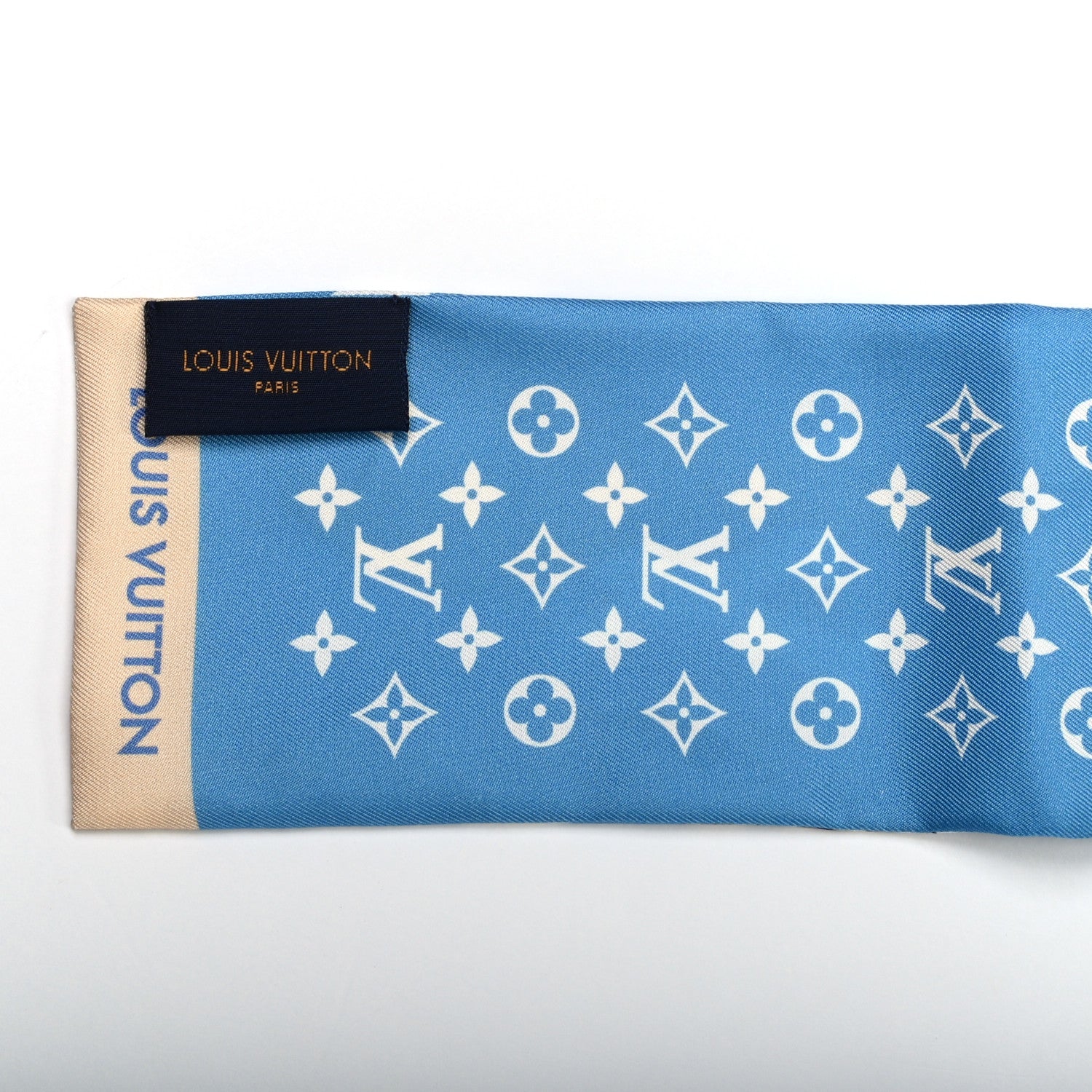 Louis Vuitton Silk Monogram Gradient By The Pool Bandeau Blue 3 of 3