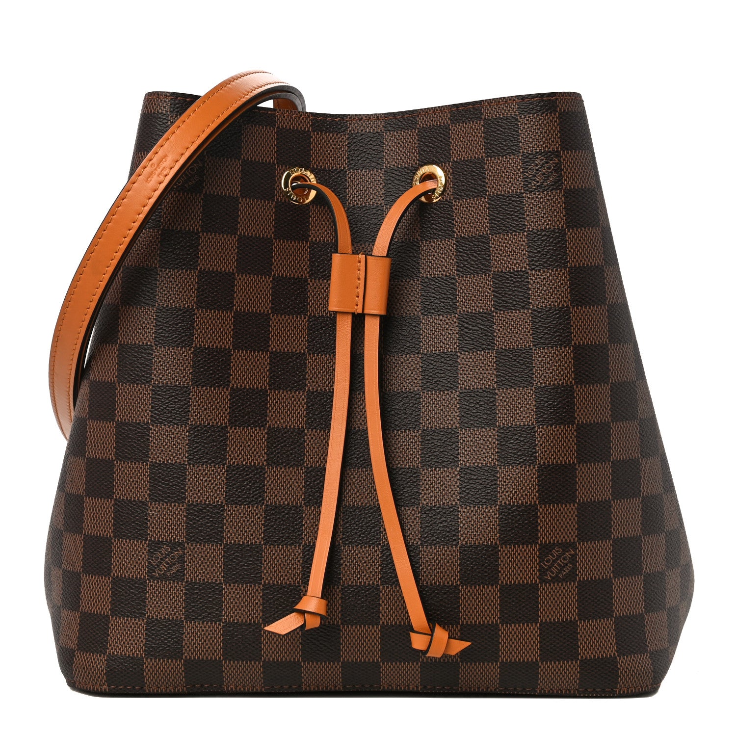 Louis Vuitton Damier Ebene Neonoe MM Safran 1 of 10