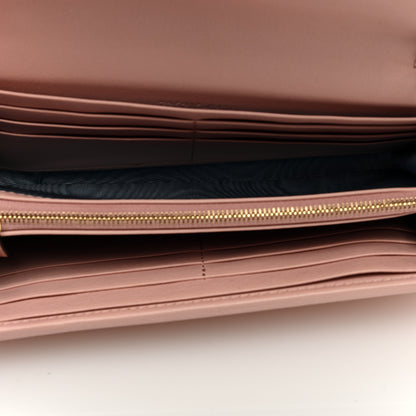 Gucci Roxy Calfskin Blondie Continental Chain Wallet Powder Pink 5 of 9