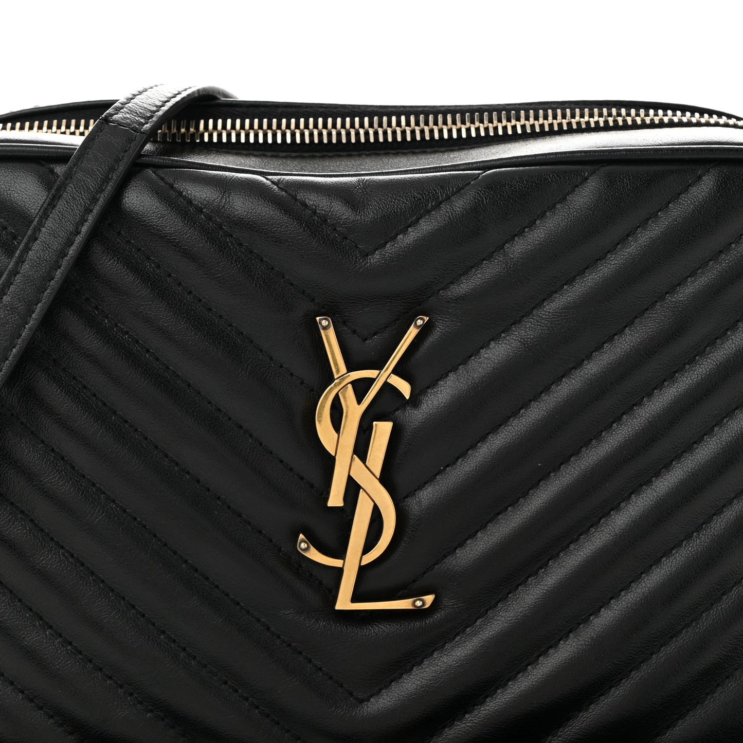 Calfskin Matelasse Monogram Lou Camera Bag Black