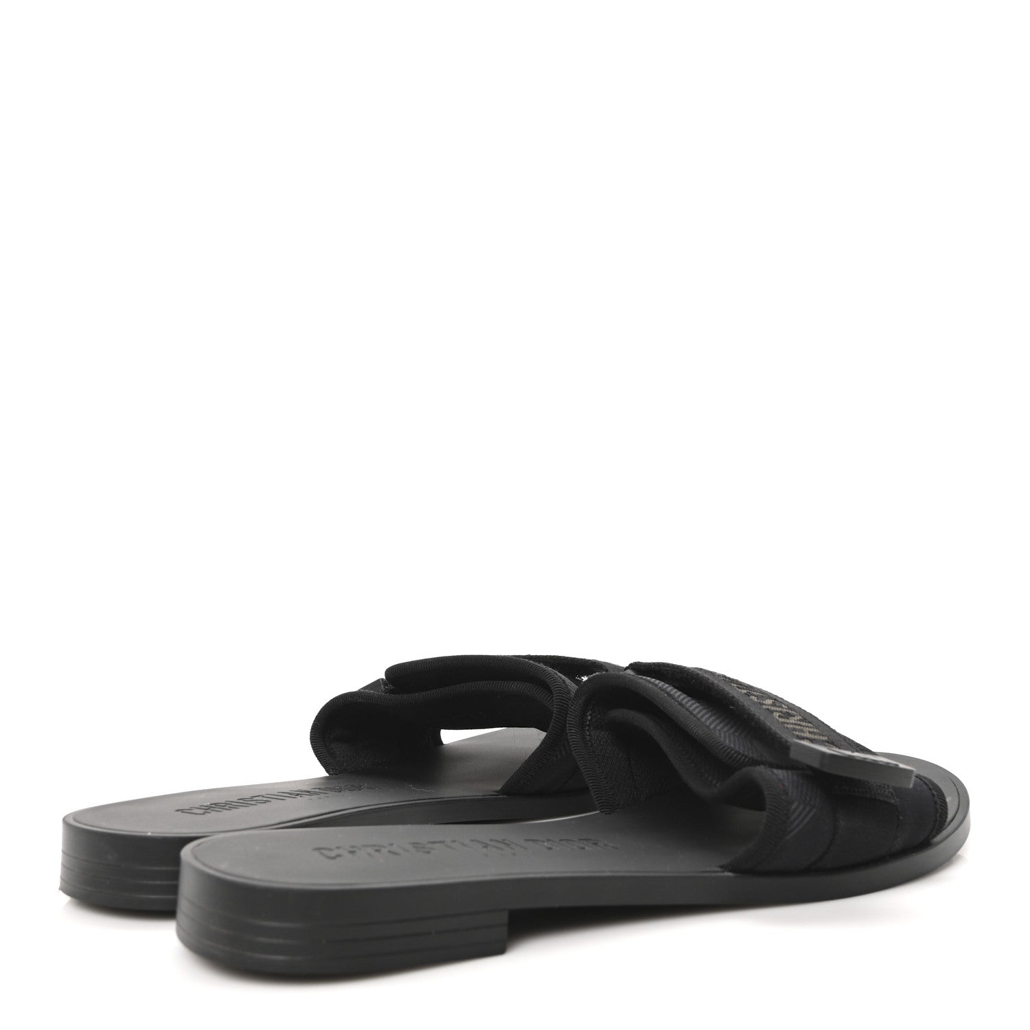Christian Dior Technical Stretch Fabric Camouflage Dio(r)evolution Slide Sandals 39 Black Military 4 of 9