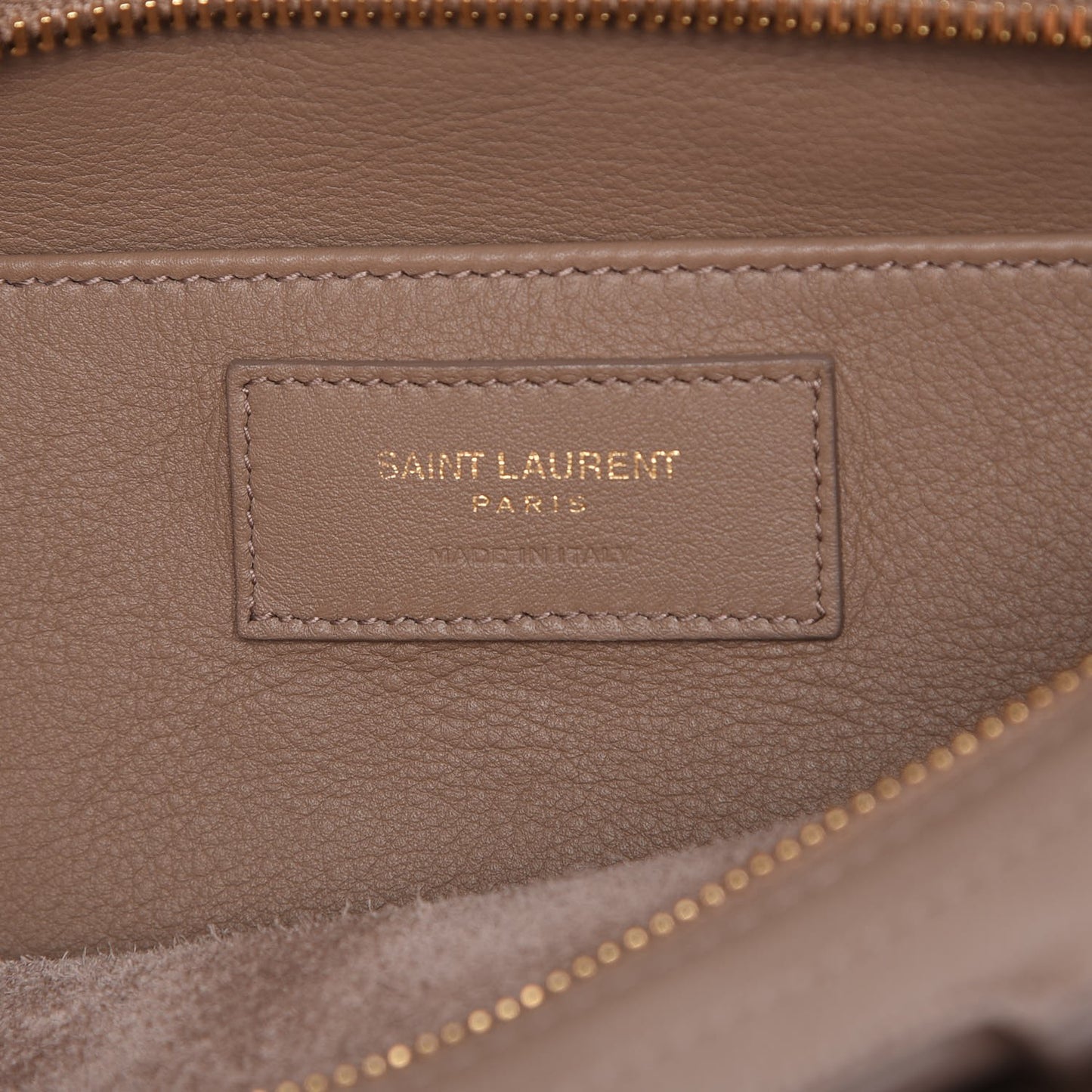 Calfskin Suede Small Monogram Downtown Cabas Dark Beige