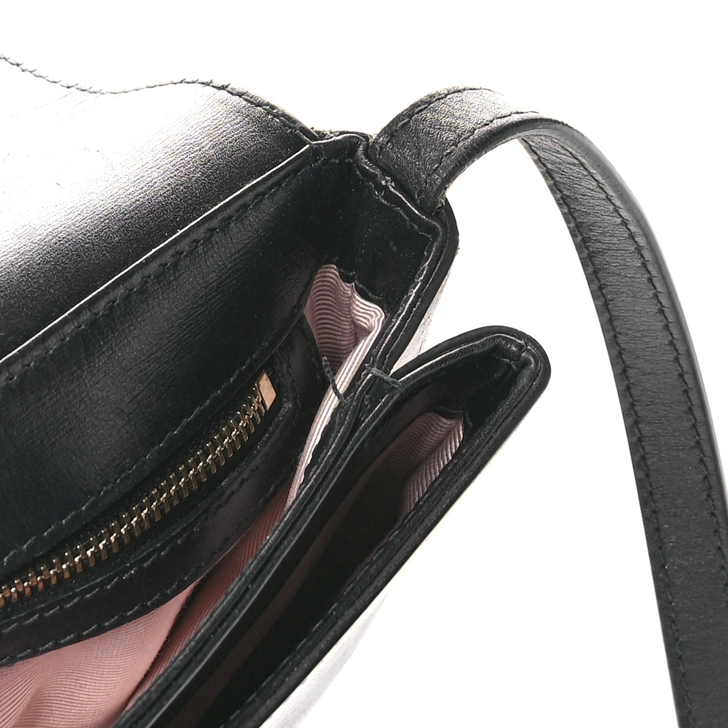 Vitello Palmellato Lux Small Arli Flap Shoulder Bag Black