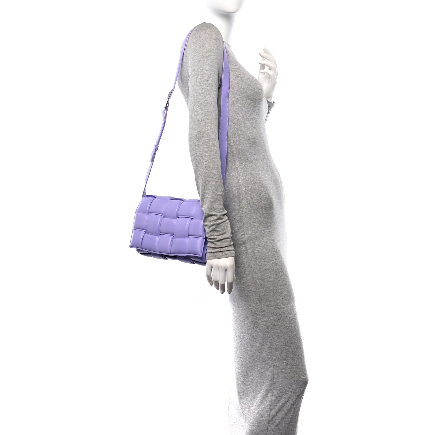 Bottega Veneta Nappa Maxi Intreccio Padded Cassette Crossbody Bag Lavender 2 of 12