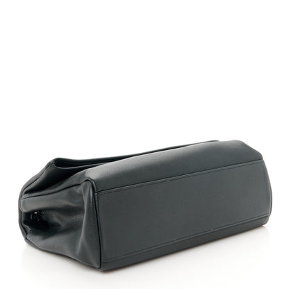 Saint Laurent Grain De Poudre Medium West Hollywood Monogram Fold-Over Black 4 of 11