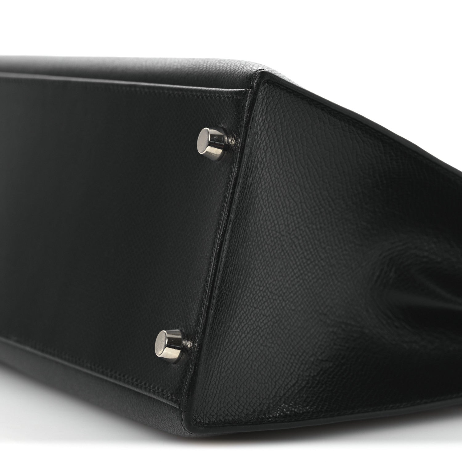 Hermes Veau Grain Lisse Kelly Sellier 28 Black 10 of 12