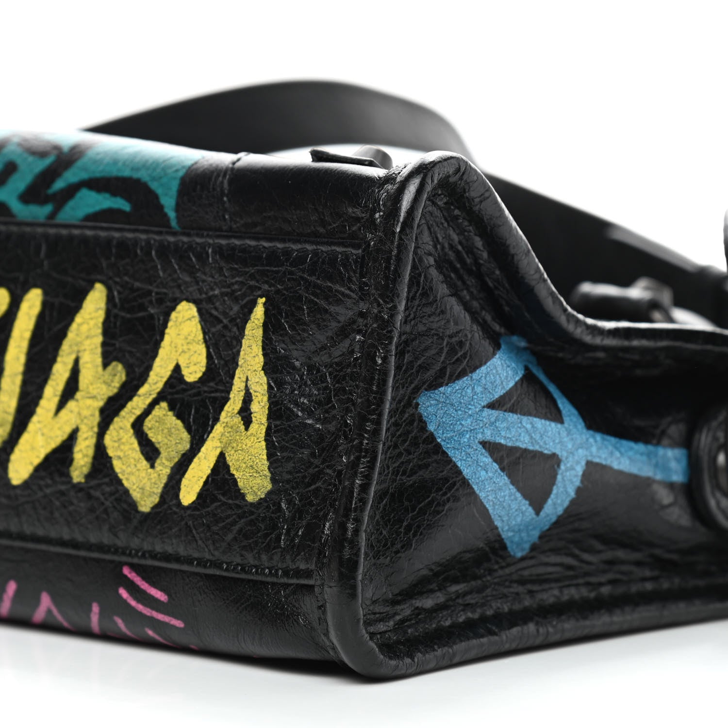 Balenciaga Agneau Arena Graffiti All Over Classic Hardware Mini City Black Multicolor 9 of 9
