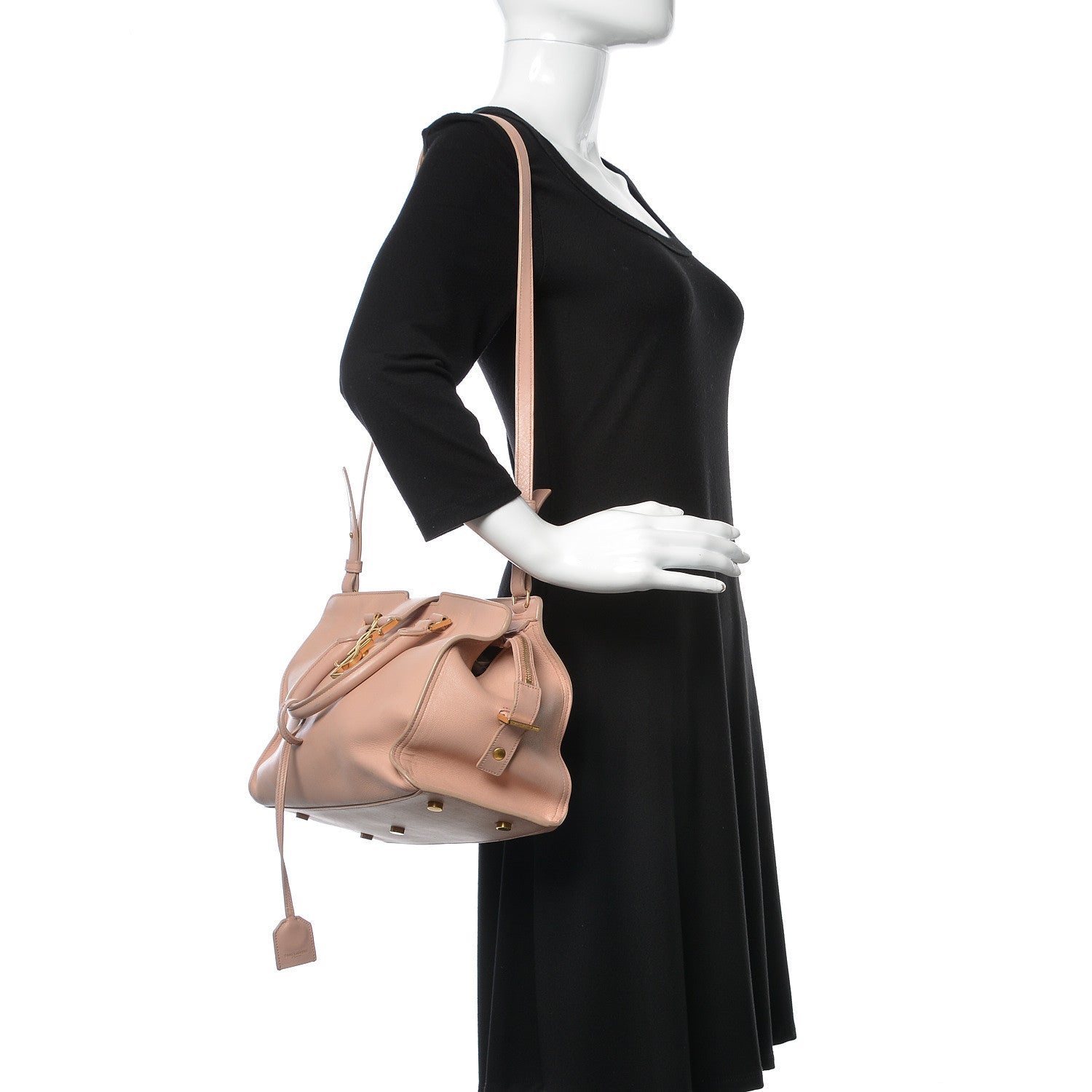 Saint Laurent Calfskin Small Monogram Cabas Pale Blush 2 of 11