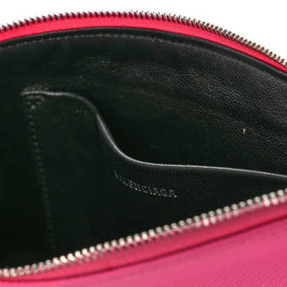 Balenciaga Calfskin Logo Zip Pouch Acid Pink Light Black 9 of 12