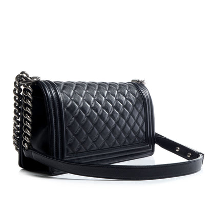 Chanel Calfskin Medium Boy Flap Black 3 of 8