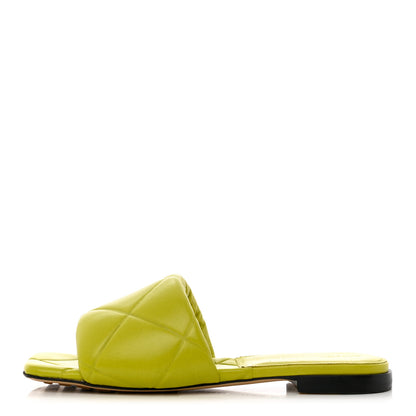 Bottega Veneta Nappa Quilted Rubber Lido Flat Sandals 36 Kiwi 1 of 8