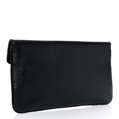 Gucci Calfskin Crystal GG Broadway Envelope Clutch Black 3 of 9