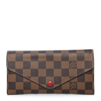 Louis Vuitton Damier Ebene Josephine Wallet Red 1 of 5