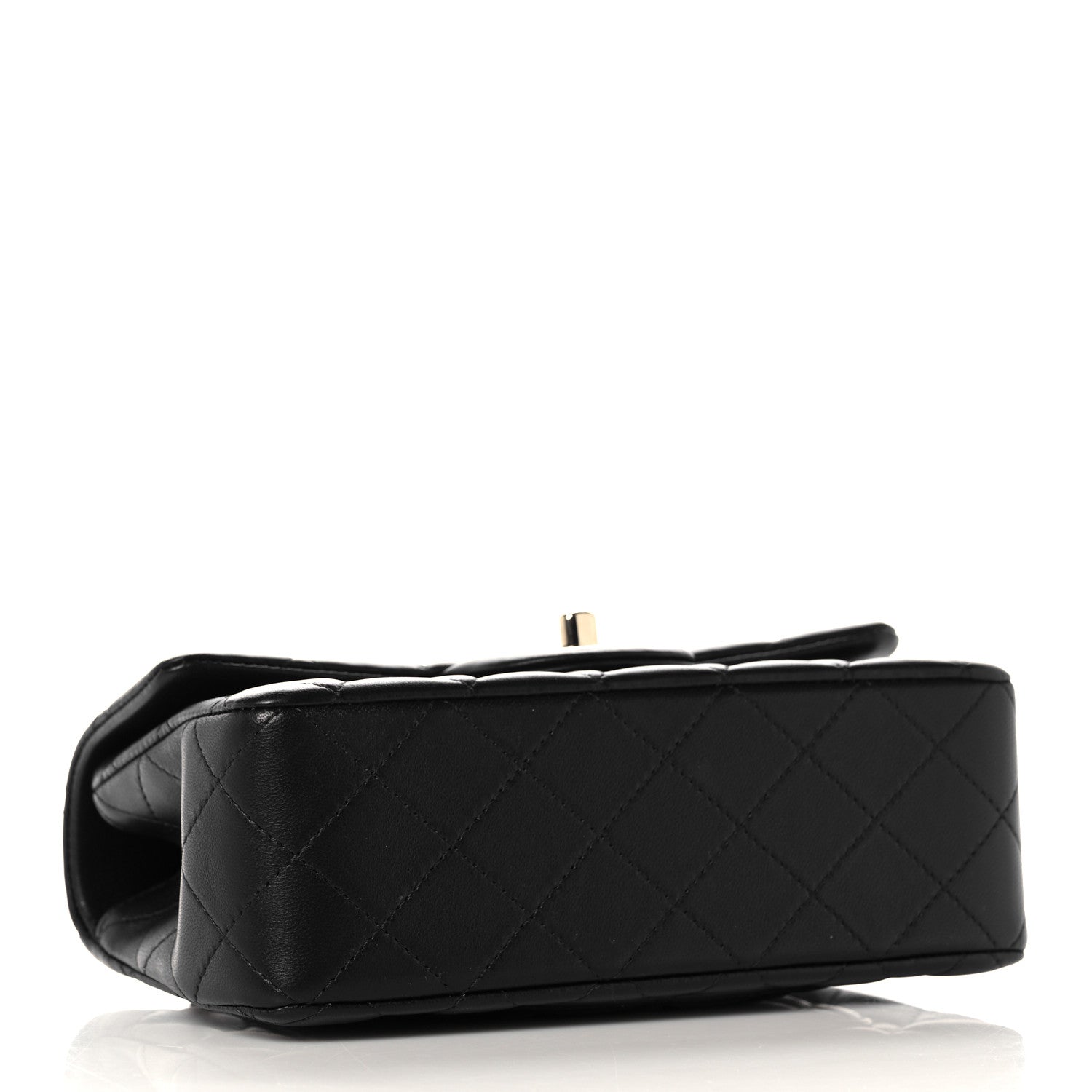 Chanel Lambskin Quilted Mini Lion Charm Top Handle Rectangular Flap Black 4 of 11