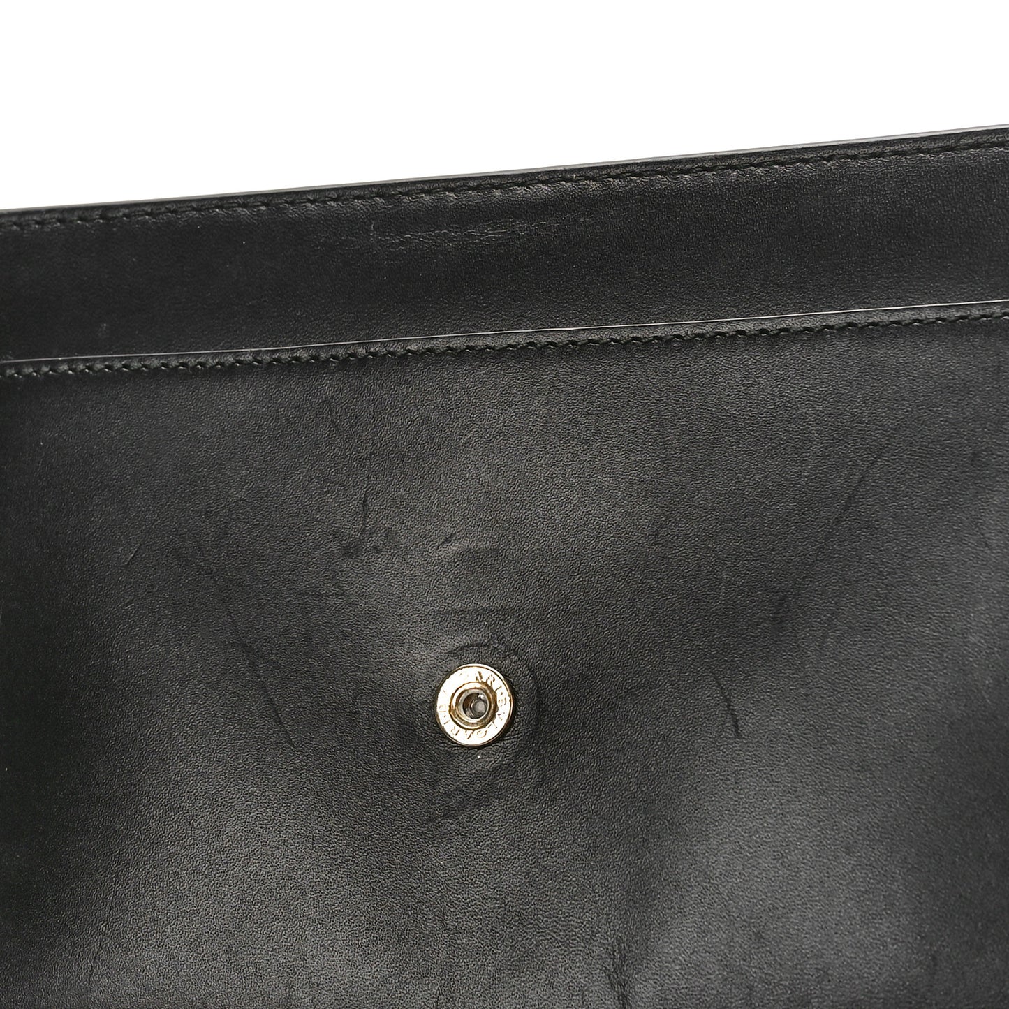 Calfskin Serpenti Forever Chain Wallet Black