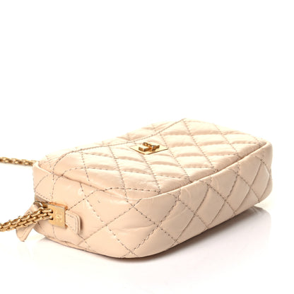 Chanel Aged Calfskin Quilted Mini Reissue Camera Case Beige Clair 3 of 5