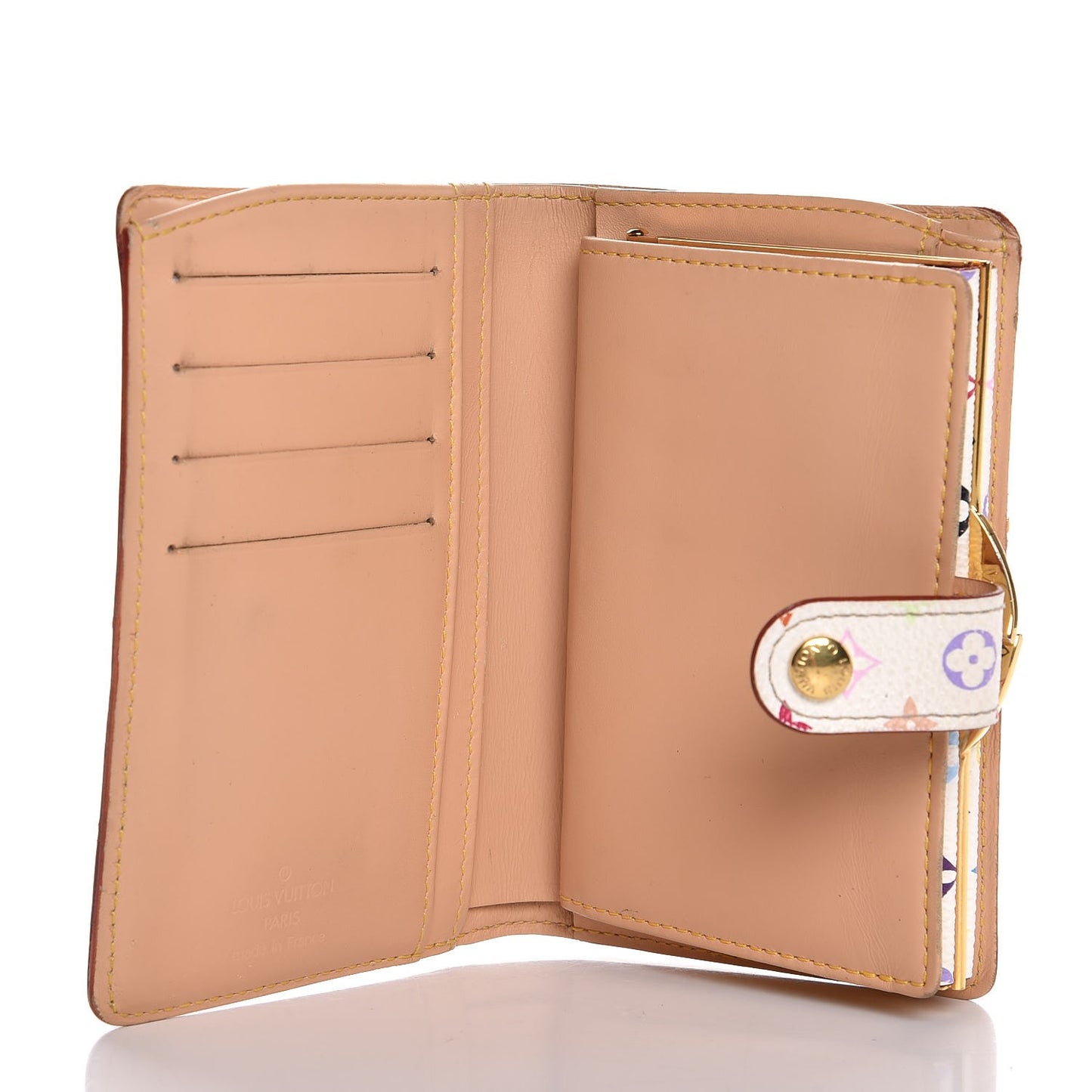 Monogram Multicolor French Purse Wallet White