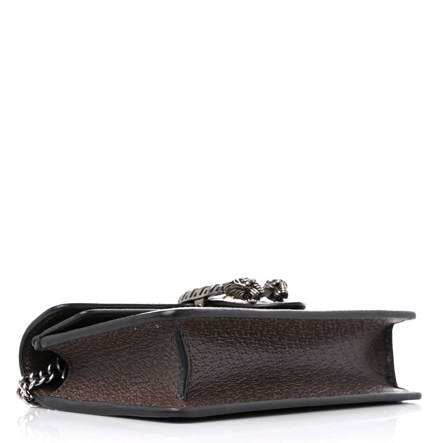 Gucci Monogram Jumbo GG Textured Dollar Calfskin Super Mini Dionysus Shoulder Bag Camel Ebony New Acero 4 of 8