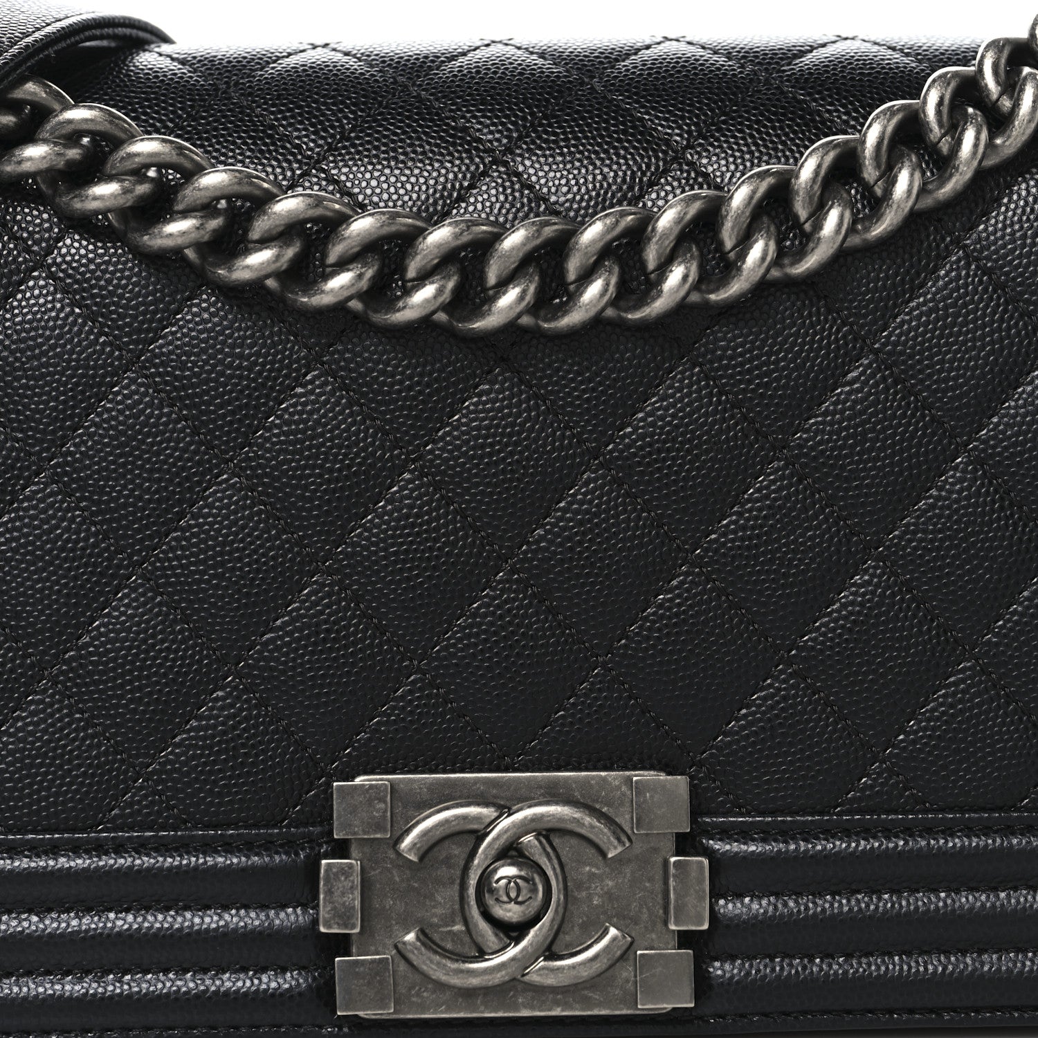 Chanel Caviar Quilted Medium Boy Flap Black 8 of 10