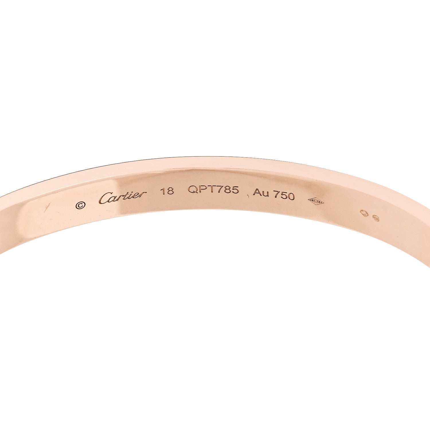 Cartier 18K Pink Gold LOVE Bracelet 18 6 of 9