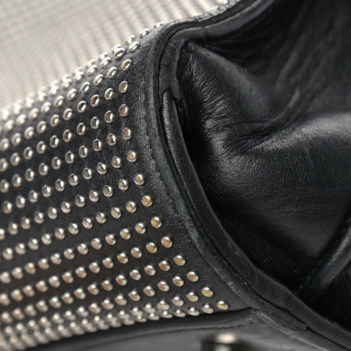 Calfskin Studded Small Sac De Jour Black