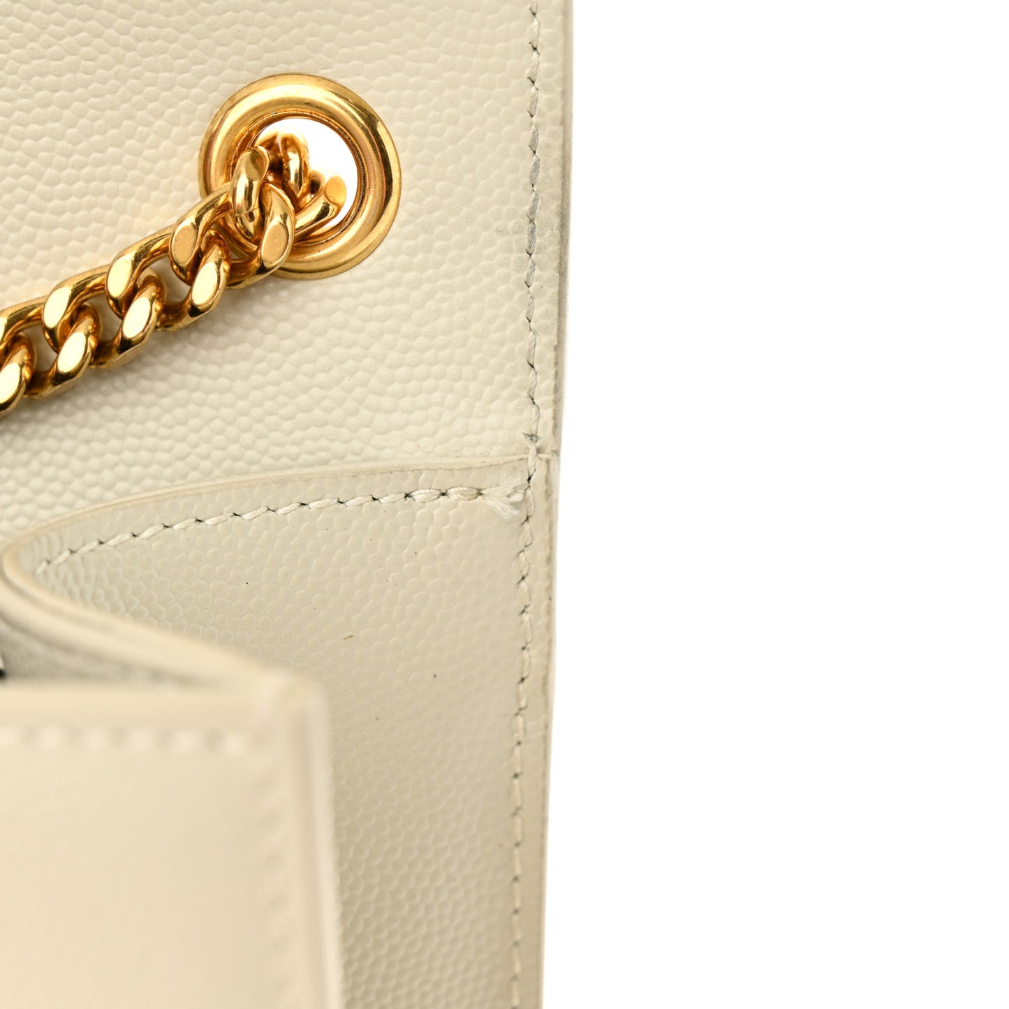 Grain De Poudre Small Classic Monogram Kate Tassel Satchel Blanc Vintage