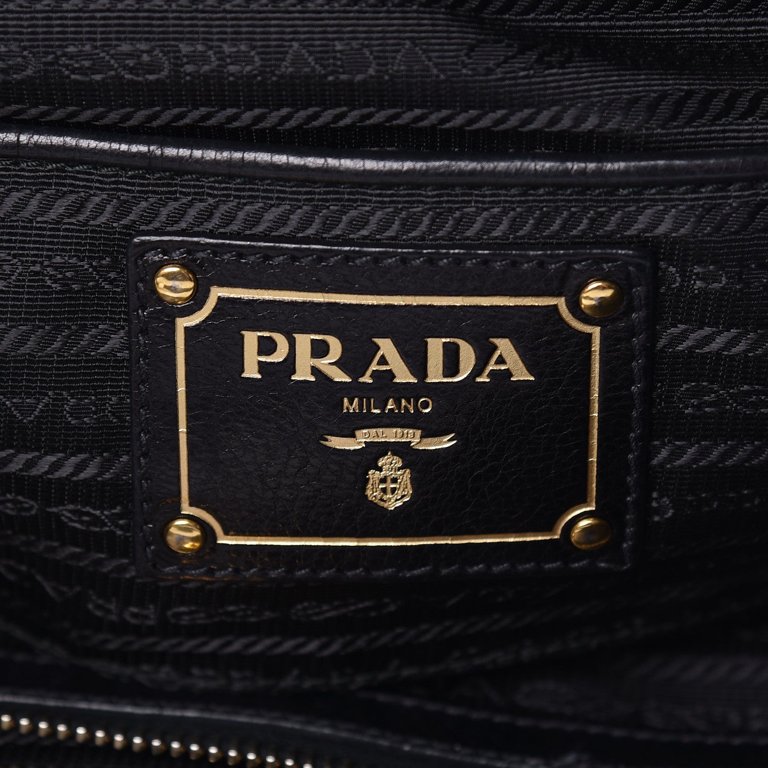 Prada Glace Calf Hobo Black 8 of 11