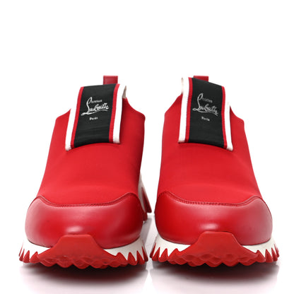 Christian Louboutin Neoprene Tiketa Flat Sneakers 37.5 Red 2 of 8