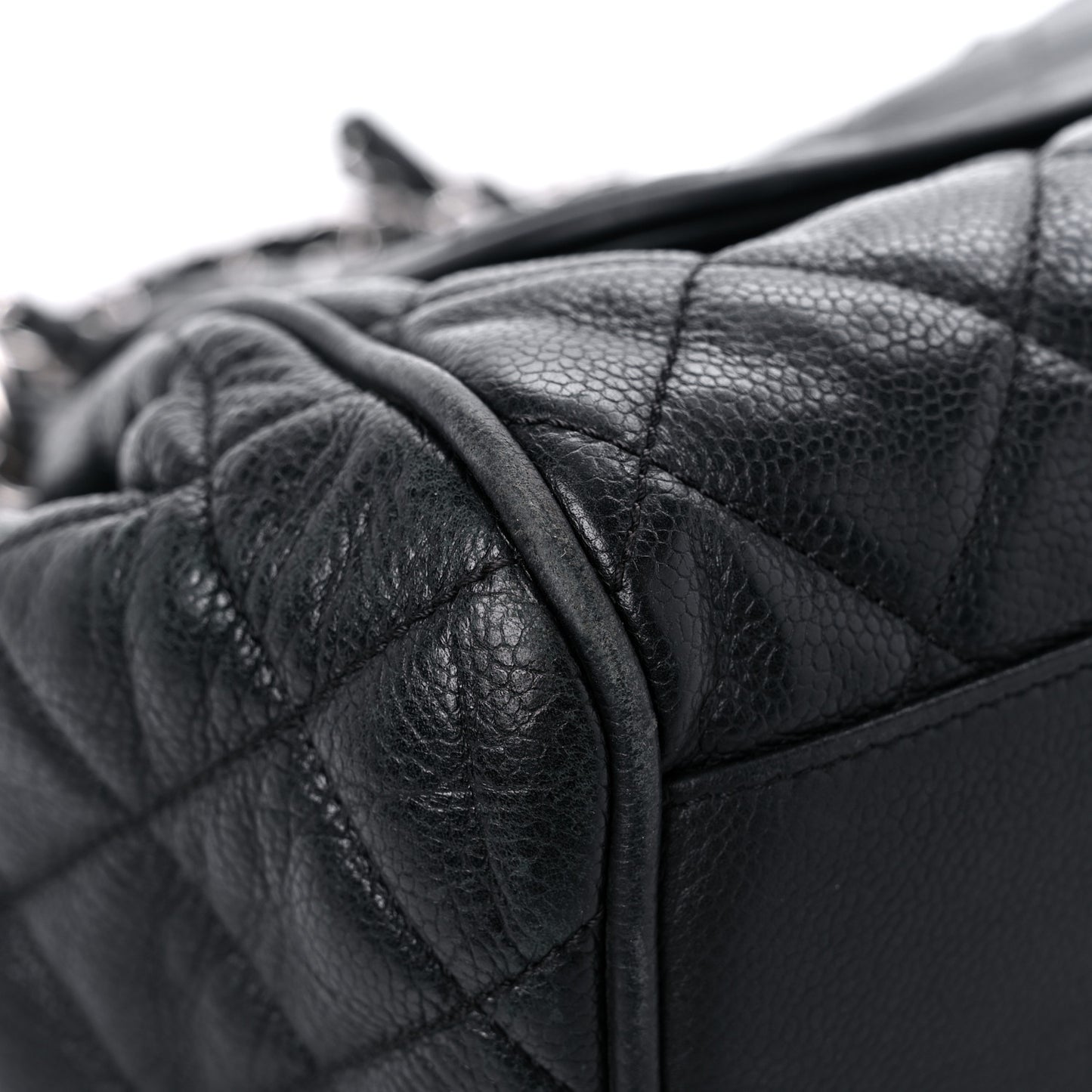 Caviar Quilted Timeless Accordion Flap Black