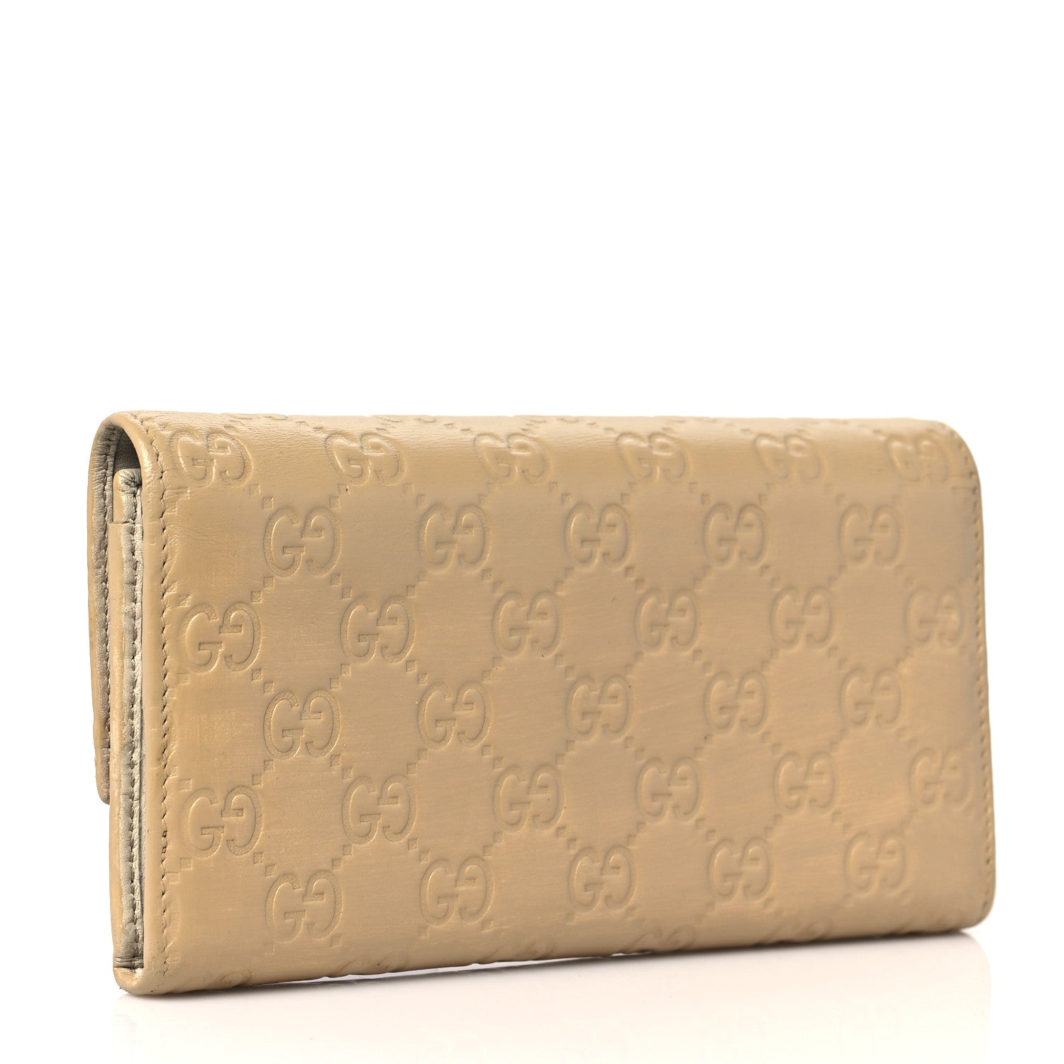 Gucci Guccissima Lovely Heart Continental Wallet Beige 3 of 9