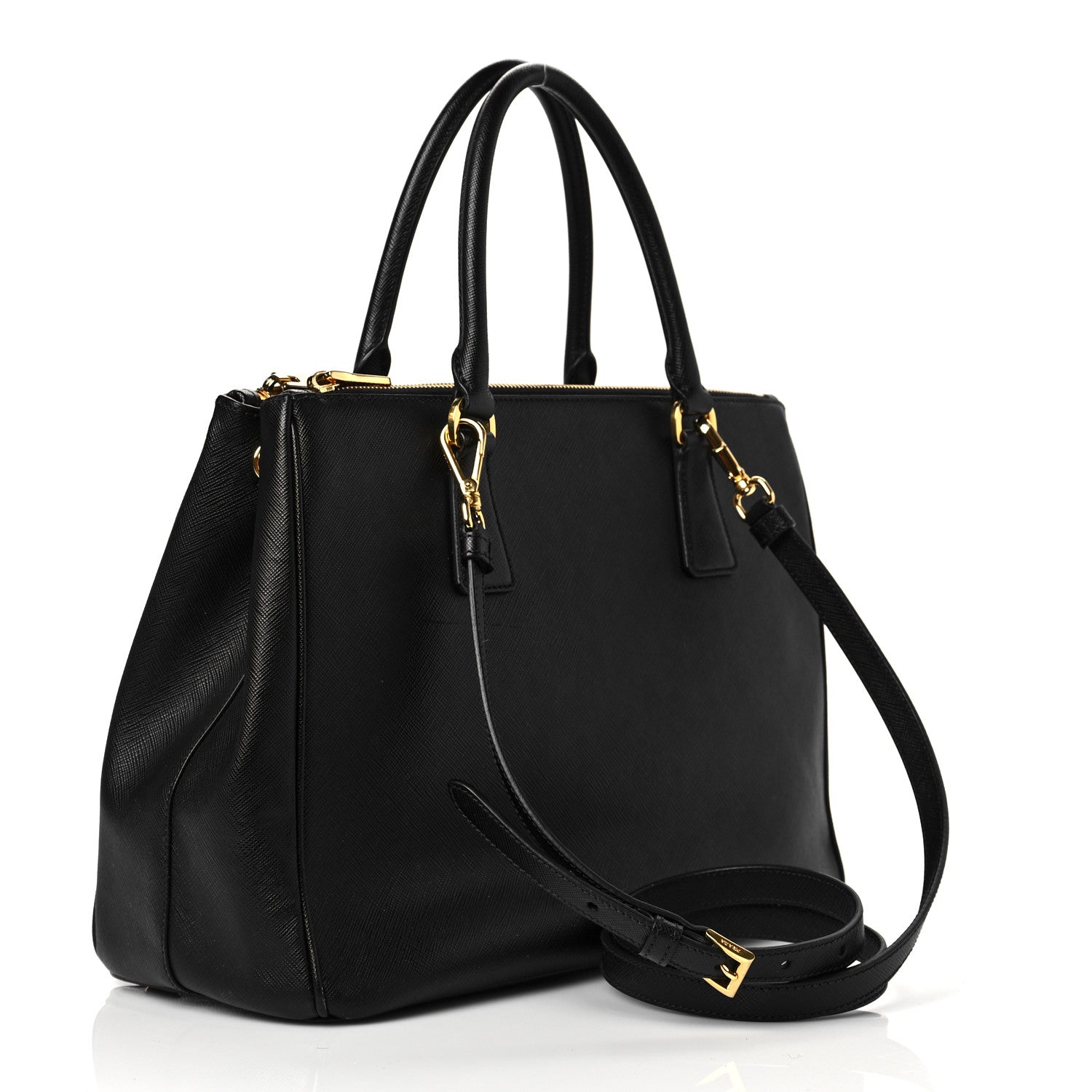 Prada Saffiano Lux Large Galleria Double Zip Tote Black 3 of 7