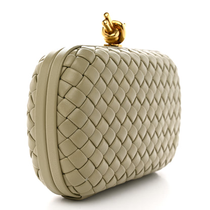 Bottega Veneta Nappa Intrecciato Minaudiere Knot Clutch Travertine 3 of 9