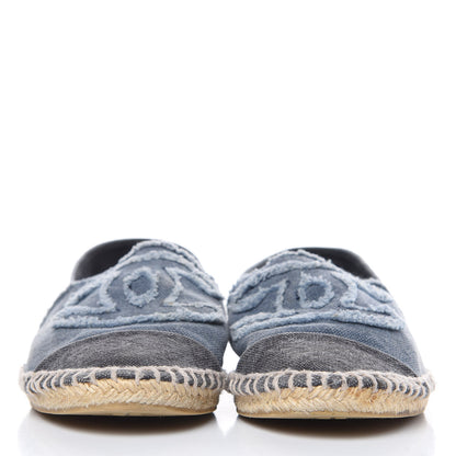 Chanel Toile CC Espadrilles 36 Navy Black 2 of 12