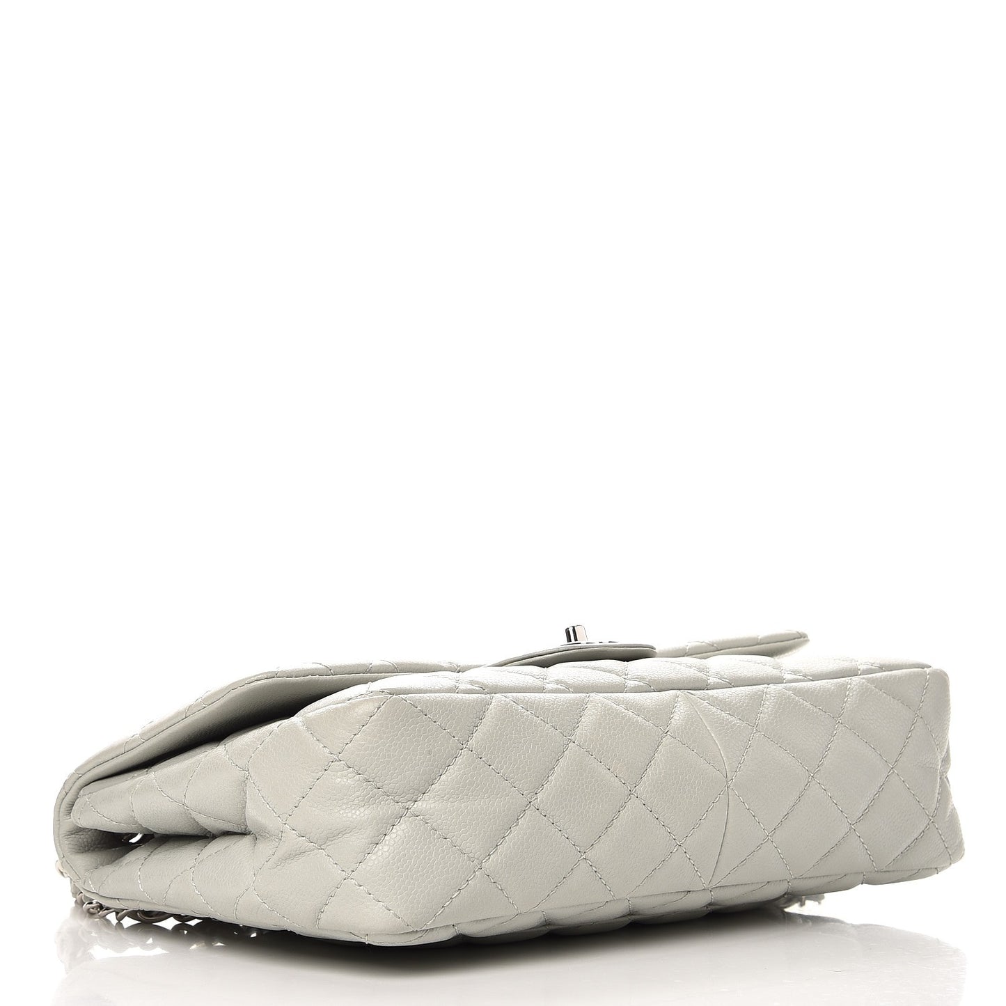 Washed Caviar Jumbo Single Flap Grey