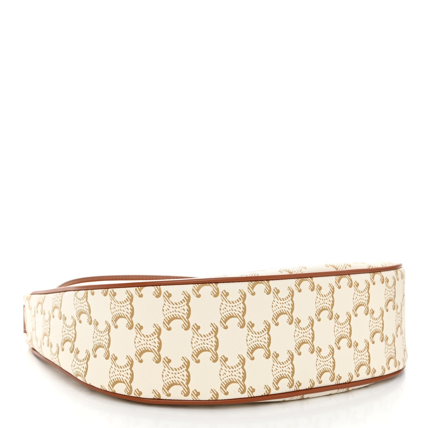 Celine Canvas Calfskin Ava Triomphe Shoulder Bag White 4 of 10