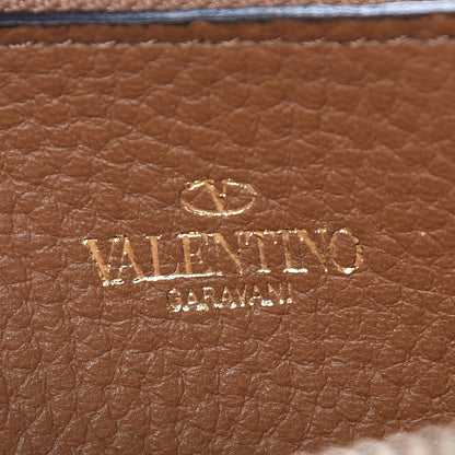 Valentino Garavani Pebbled Calfskin Rockstud Zip Around Wallet Bright Cognac 6 of 8