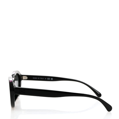 Chanel Acetate Oval Sunglasses 5416-A Black Pink 3 of 8
