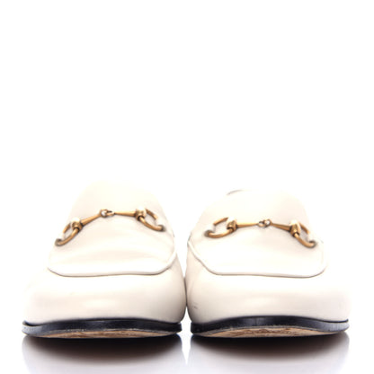 Gucci Lambskin Womens Brixton Horsebit Loafers 40 Mystic White 2 of 11