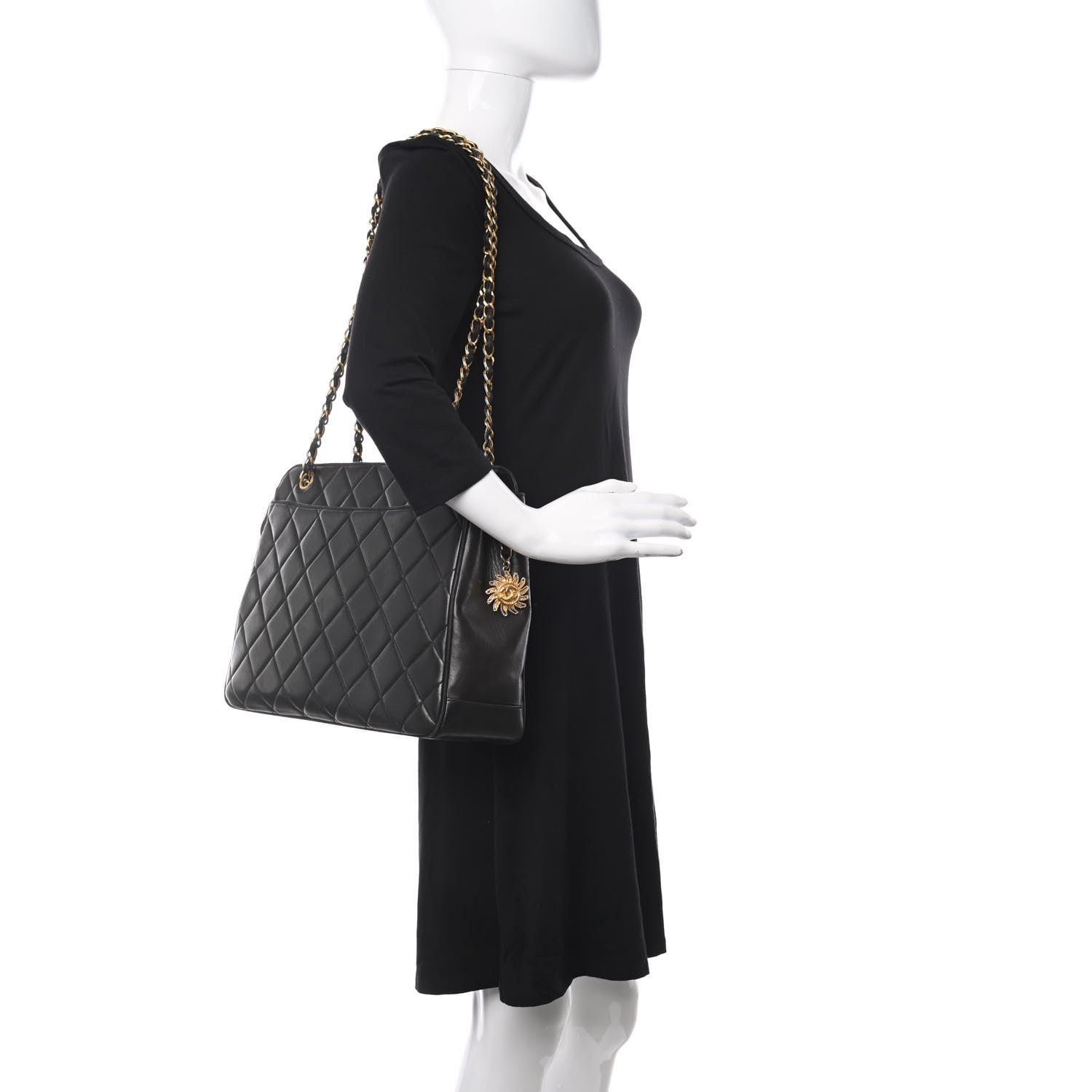 Chanel Lambskin Quilted Shoulder Bag Black 2 of 20