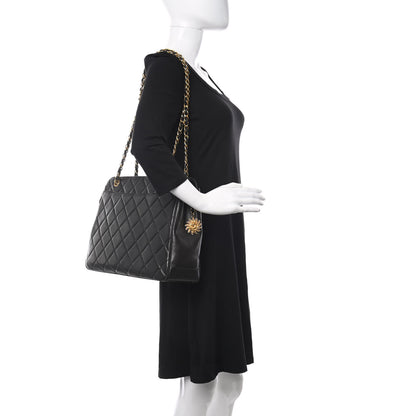Chanel Lambskin Quilted Shoulder Bag Black 2 of 20