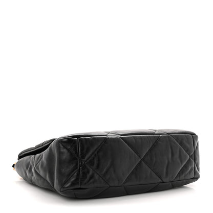 Chanel Goatskin Quilted Large Chanel 19 Flap Black 4 of 10