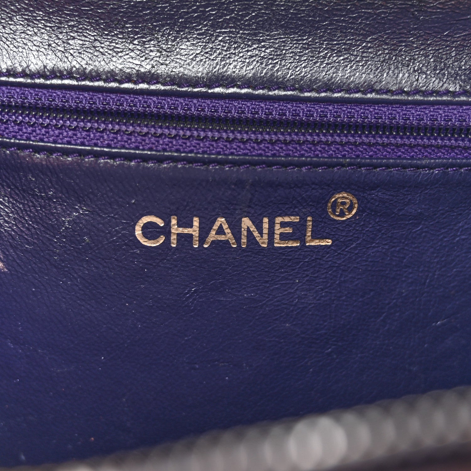Chanel Suede CC Handbag Purple 6 of 15
