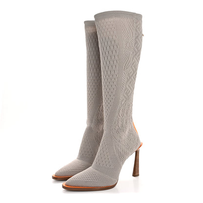 Fendi Technical 3D Mesh FFrame Tall Boots 37 Folk 3 of 13