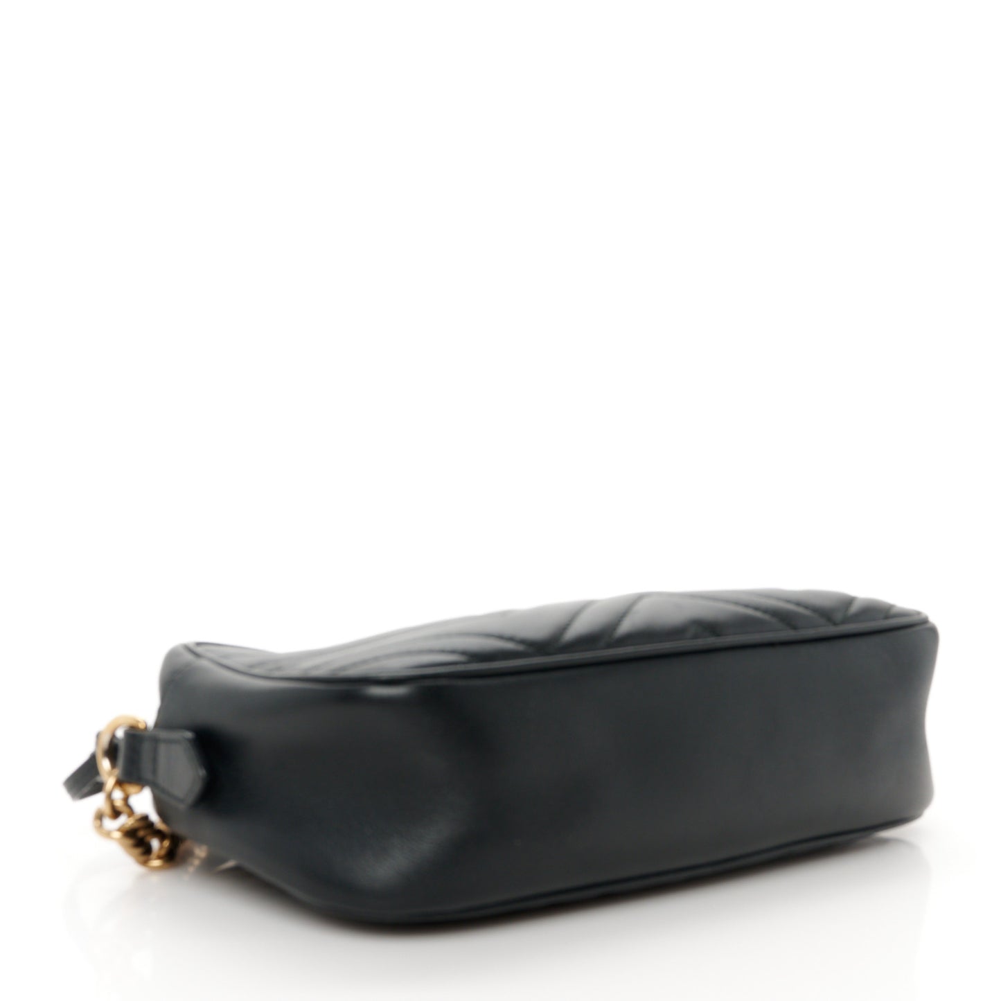 Calfskin Matelasse Small GG Marmont Chain Shoulder Bag Black