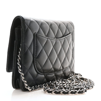 Chanel Lambskin Quilted Wallet On Chain WOC Black 3 of 11