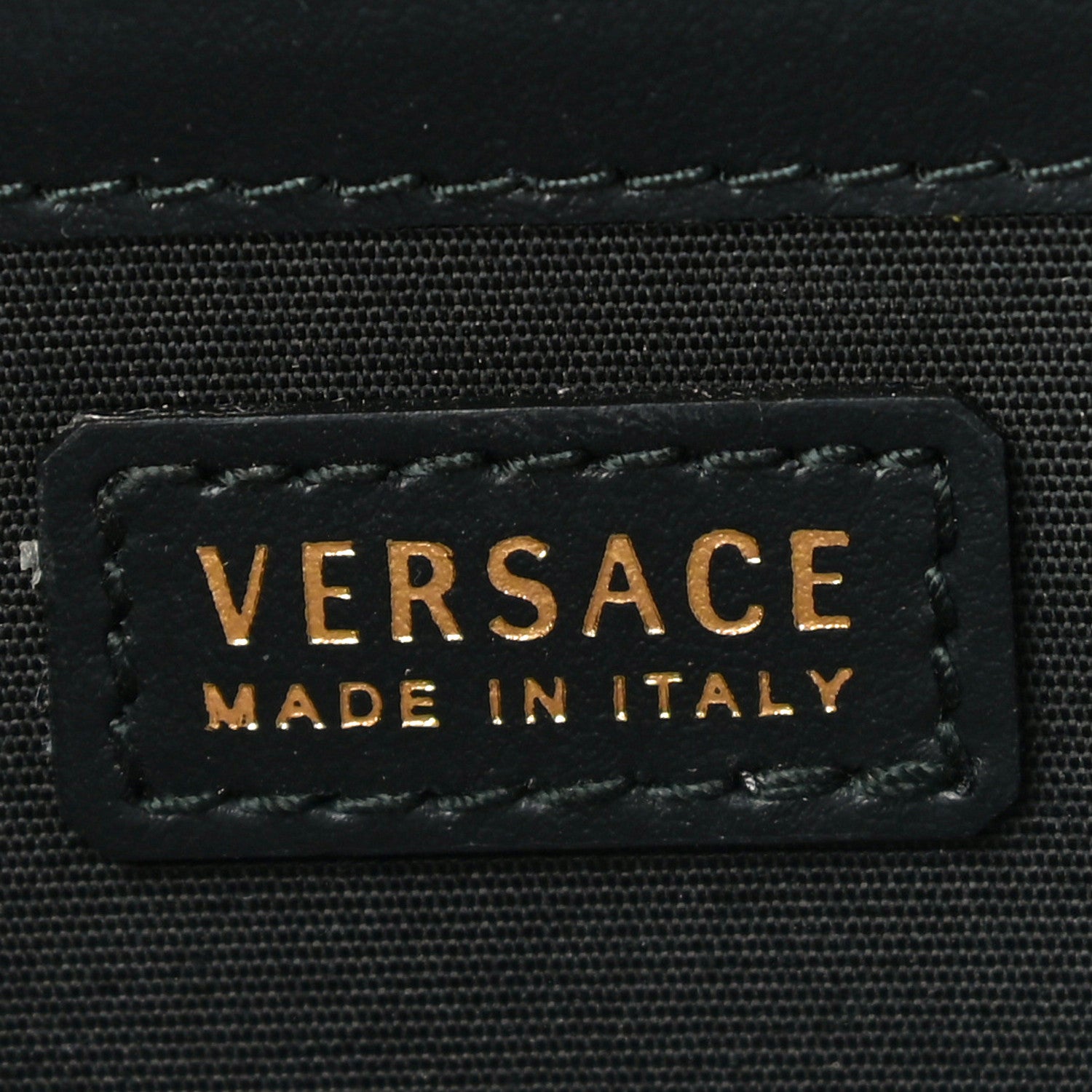 Versace Nappa Crystal Embroidered Medusa Wallet on Chain Crossbody Black 6 of 10