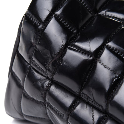 Chanel Vinyl Quilted Frozen Shopping Tote Black 11 of 15