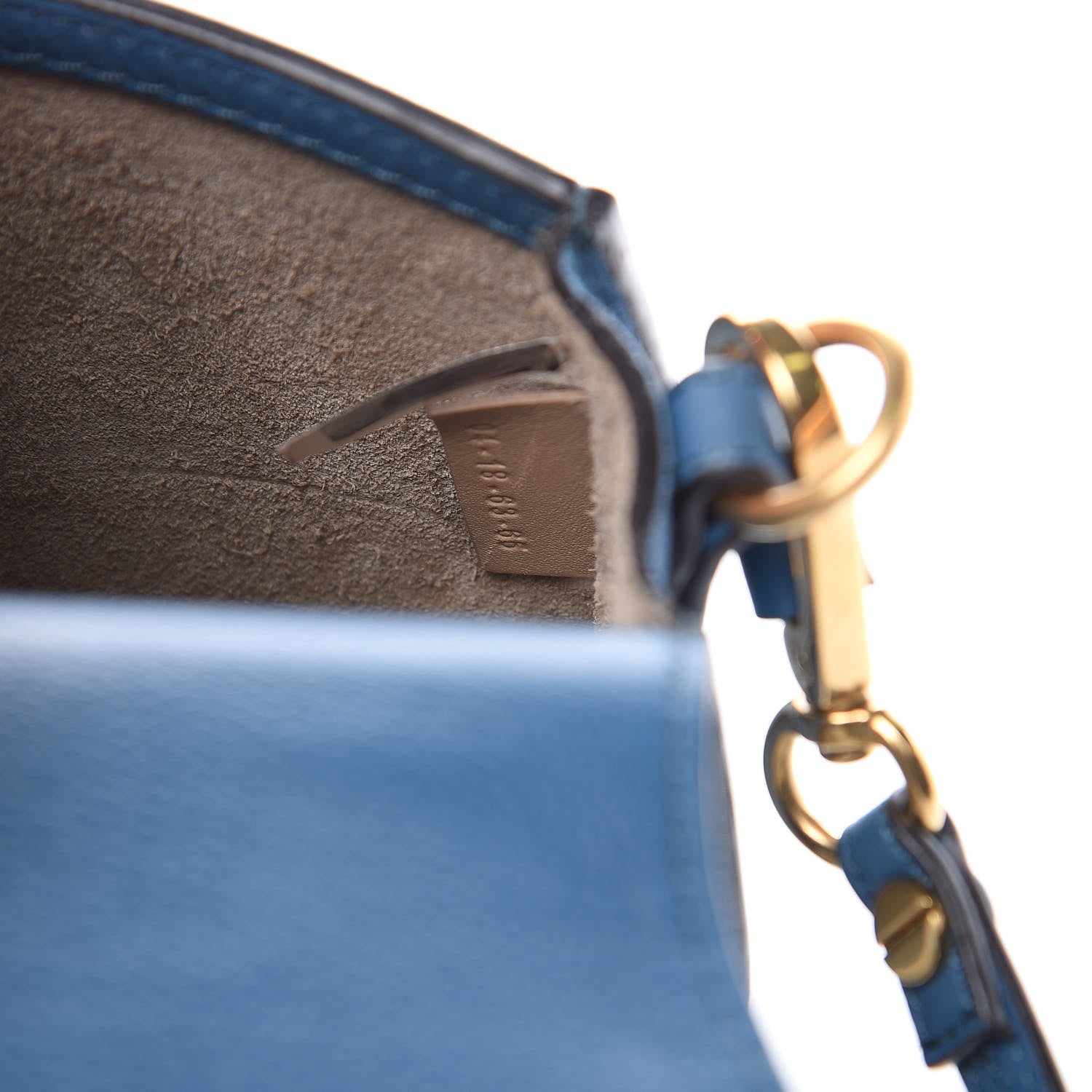 Chloe Calfskin Suede Small Nile Bracelet Bag Vinyl Blue 7 of 10