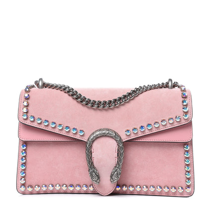 Gucci Suede Crystal Small Dionysus Shoulder Bag Peonia 1 of 10