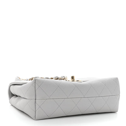 Chanel Caviar Quilted Small City Walk Flap Light Grey 4 of 10
